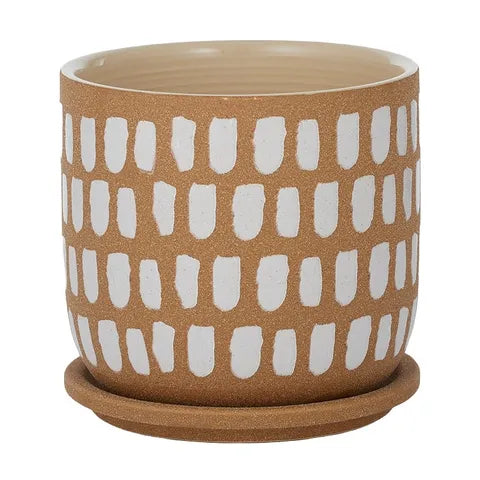 LUCA CERAMIC POT WITH SAUCER