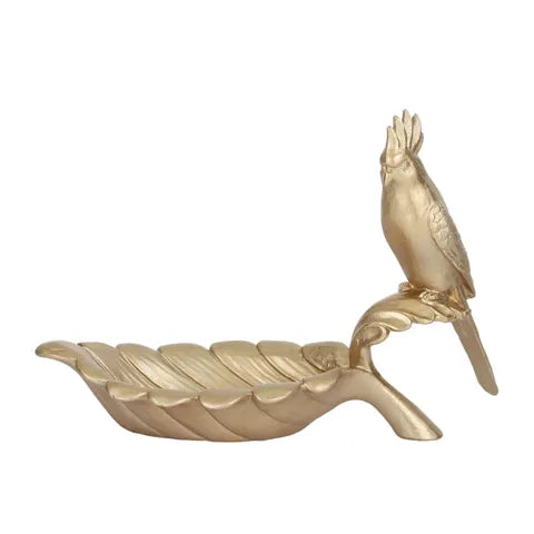 Parrot Air Plant Plate (Gold)