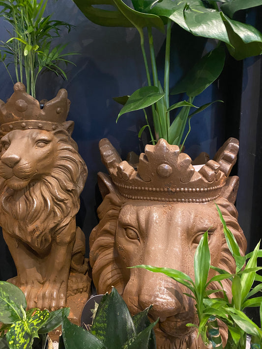 Sitting Lion Planter