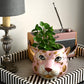 CERAMIC CHEETAH HEAD PLANTER