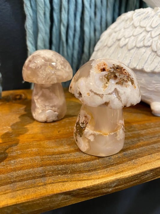 Cherry Blossom Agate Mushroom