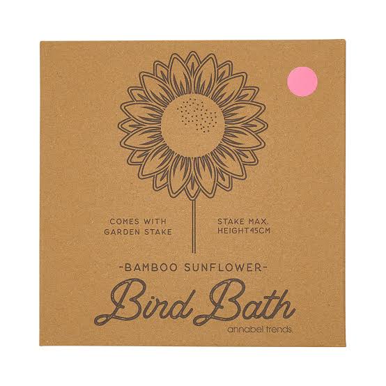SUNFLOWER BIRD BATH. Bamboo