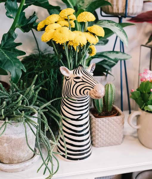 Zebra and Giraffe deco vase